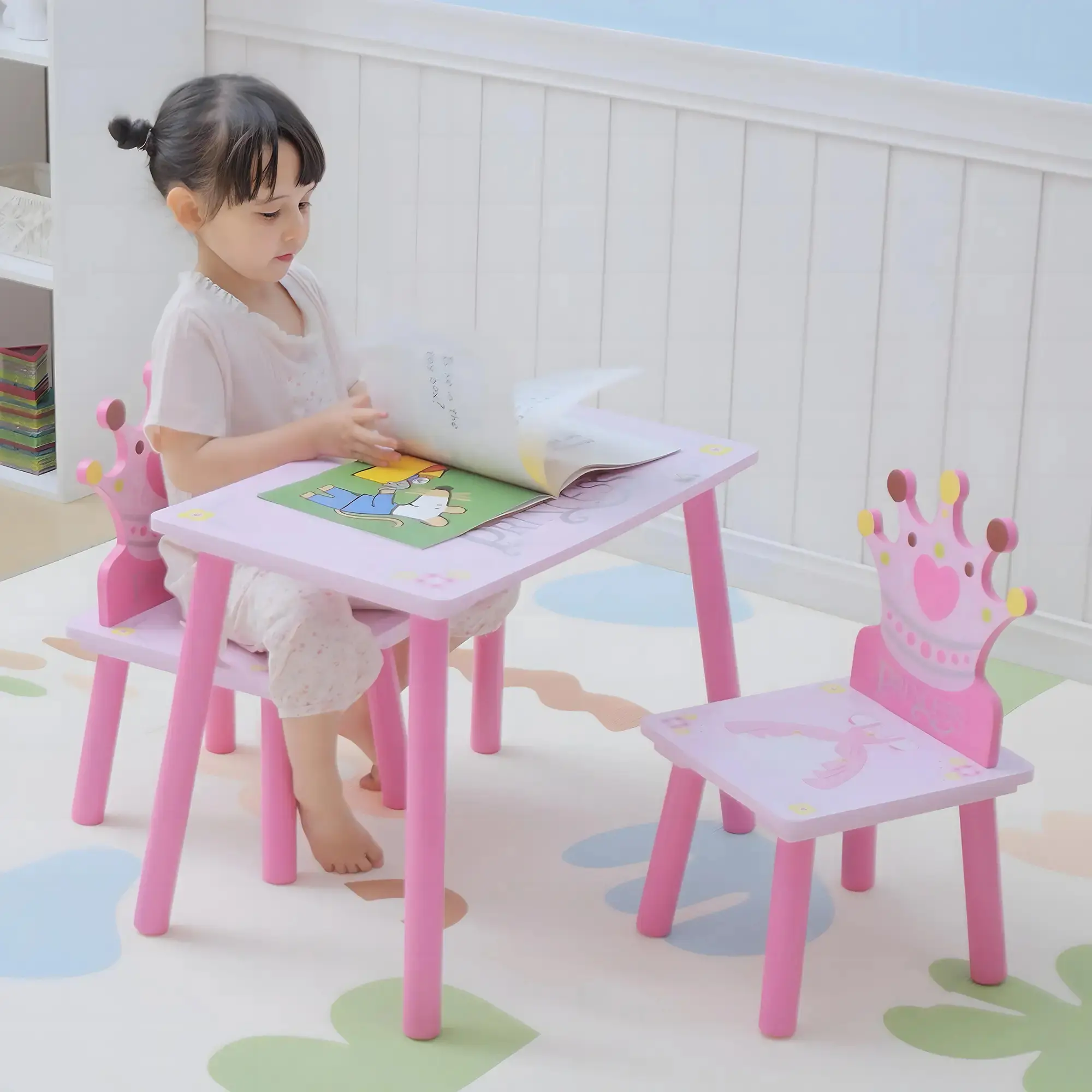 Set masa + 2 scaune Homcom 312-015 (Pink) - 4
