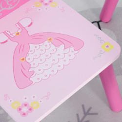 Set masa + 2 scaune Homcom 312-015 (Pink) Thumb