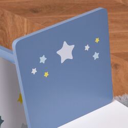 Set masa + 2 scaune Homcom 312-035 60x40x43 cm (White/Light Blue) Thumb