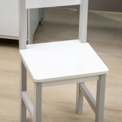 Set masa + scaun Homcom 312-089V00GY (White/Grey) Thumb