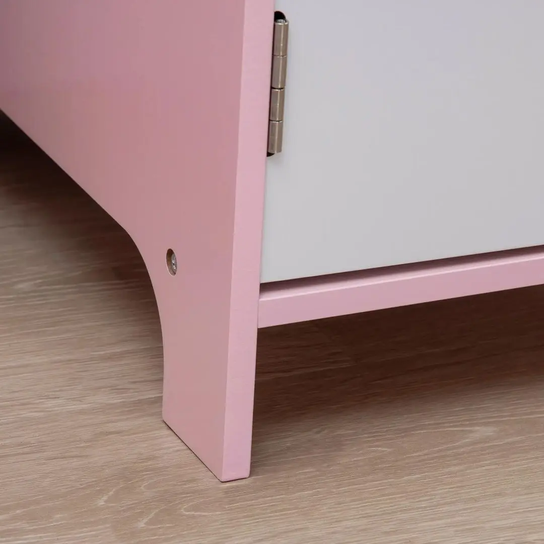 Set masa + scaun Homcom 312-089V00PK 90x45x85 cm (White/Pink) - 6