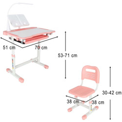 Set masa+scaun Ikonka KX2974_1 (Pink) Thumb