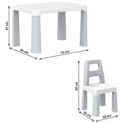 Set masa+2 scaunele TechnoK 0150 (White/Grey) Thumb