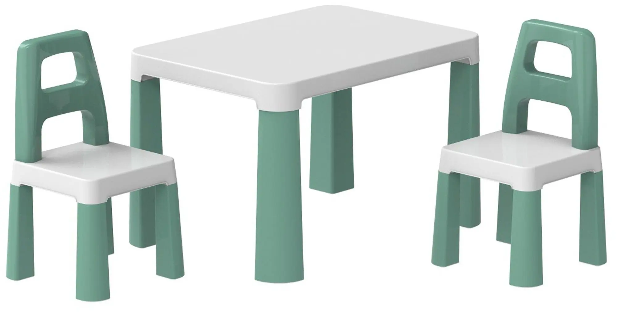 Набор стол+2 стульчика TechnoK 0440 (White/Green)