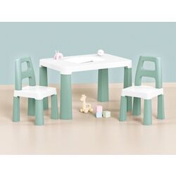 Set masa+2 scaunele TechnoK 0440 (White/Green)