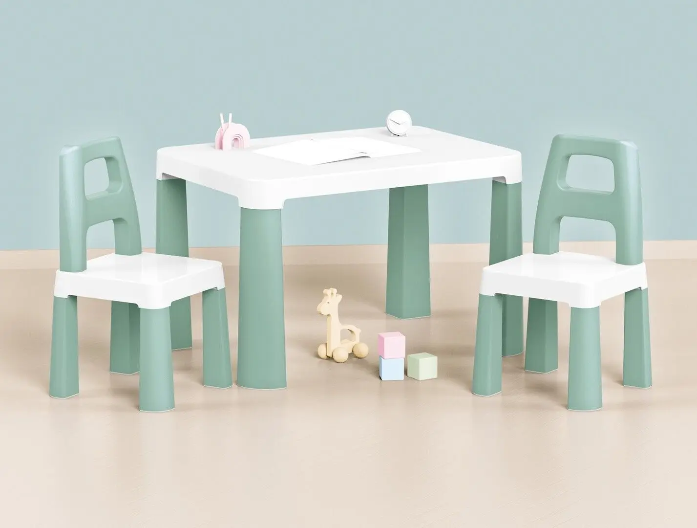 Набор стол+2 стульчика TechnoK 0440 (White/Green)