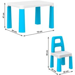 Набор стол+2 стульчика TechnoK 0471 (White/Blue) Thumb