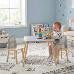 Набор стол + 2 стульчика Tempo Kondela Saver TYP 2 (Grey/Natural) Thumb