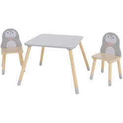 Набор стол + 2 стульчика Tempo Kondela Saver TYP 2 (Grey/Natural) Thumb