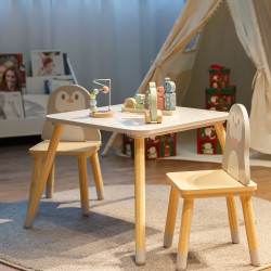 Set masa + 2 scaune Tempo Kondela Saver TYP 2 (Grey/Natural)