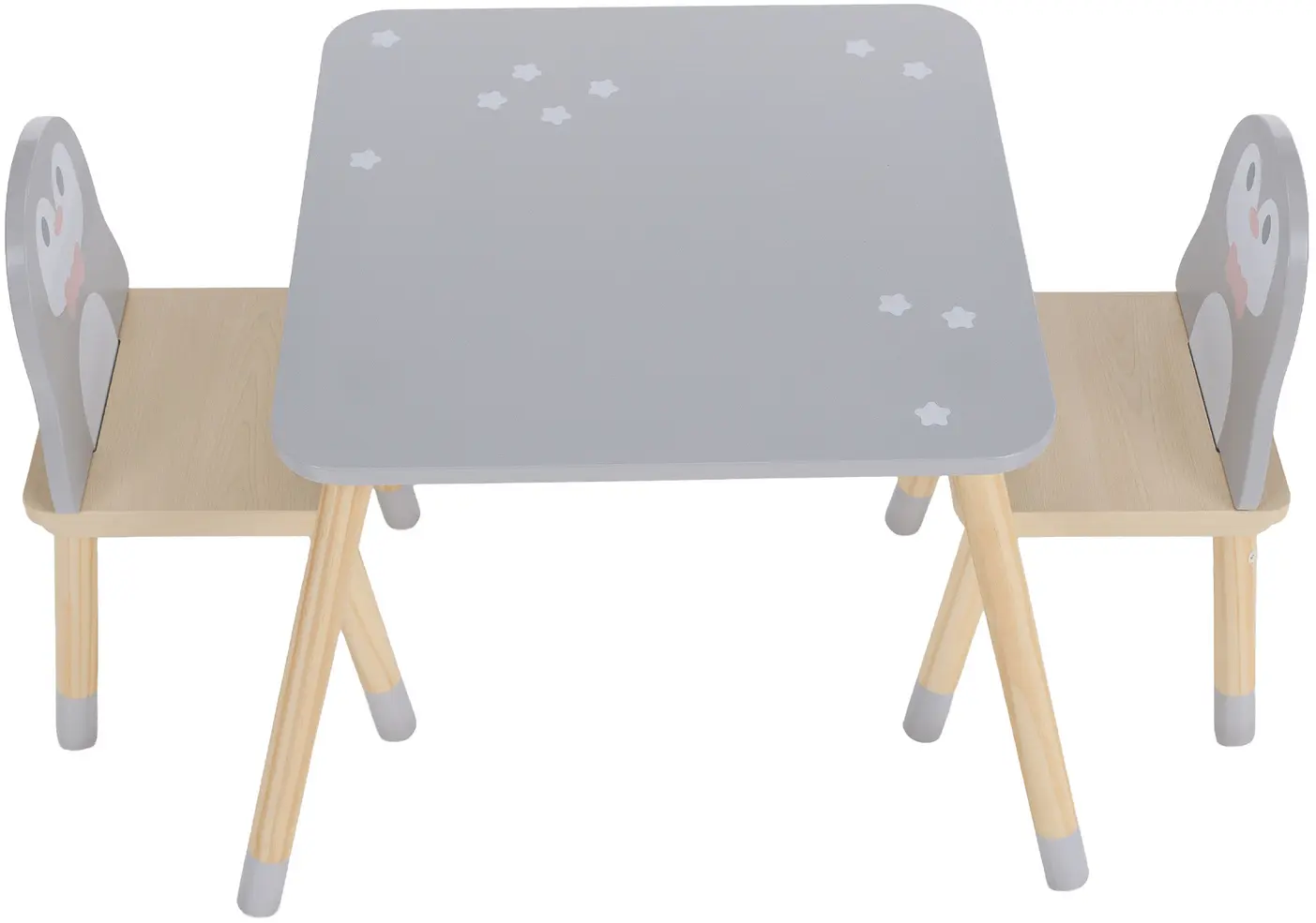 Набор стол + 2 стульчика Tempo Kondela Saver TYP 2 (Grey/Natural) - 4