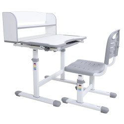 Set masa + scaun Tempo Kondela Zion (Grey/White) Thumb