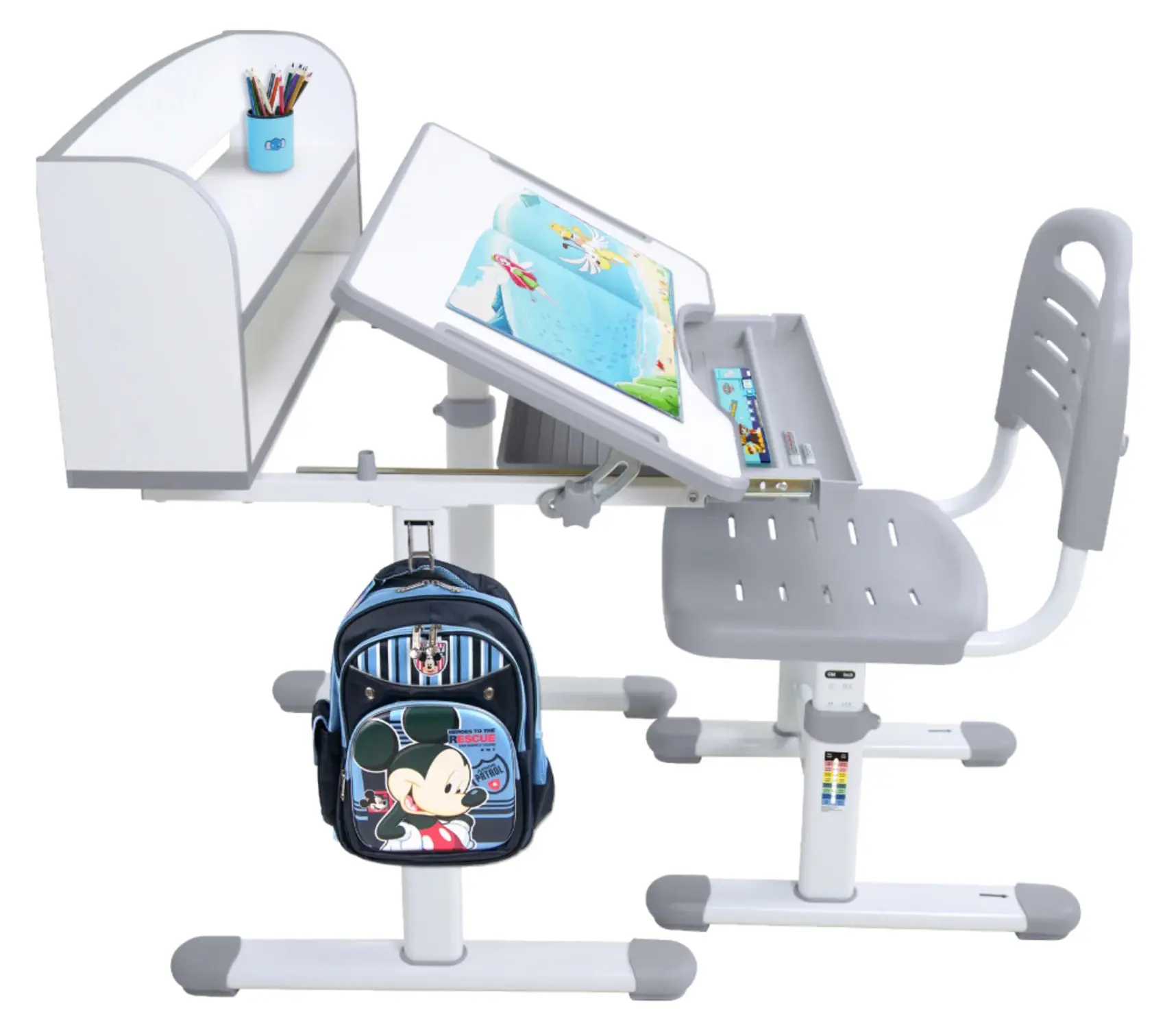 Set masa + scaun Tempo Kondela Zion (Grey/White) - 4