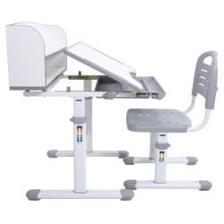 Set masa + scaun Tempo Kondela Zion (Grey/White) Thumb