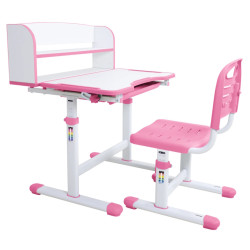 Set masa + scaun Tempo Kondela Zion (Pink/White) Thumb