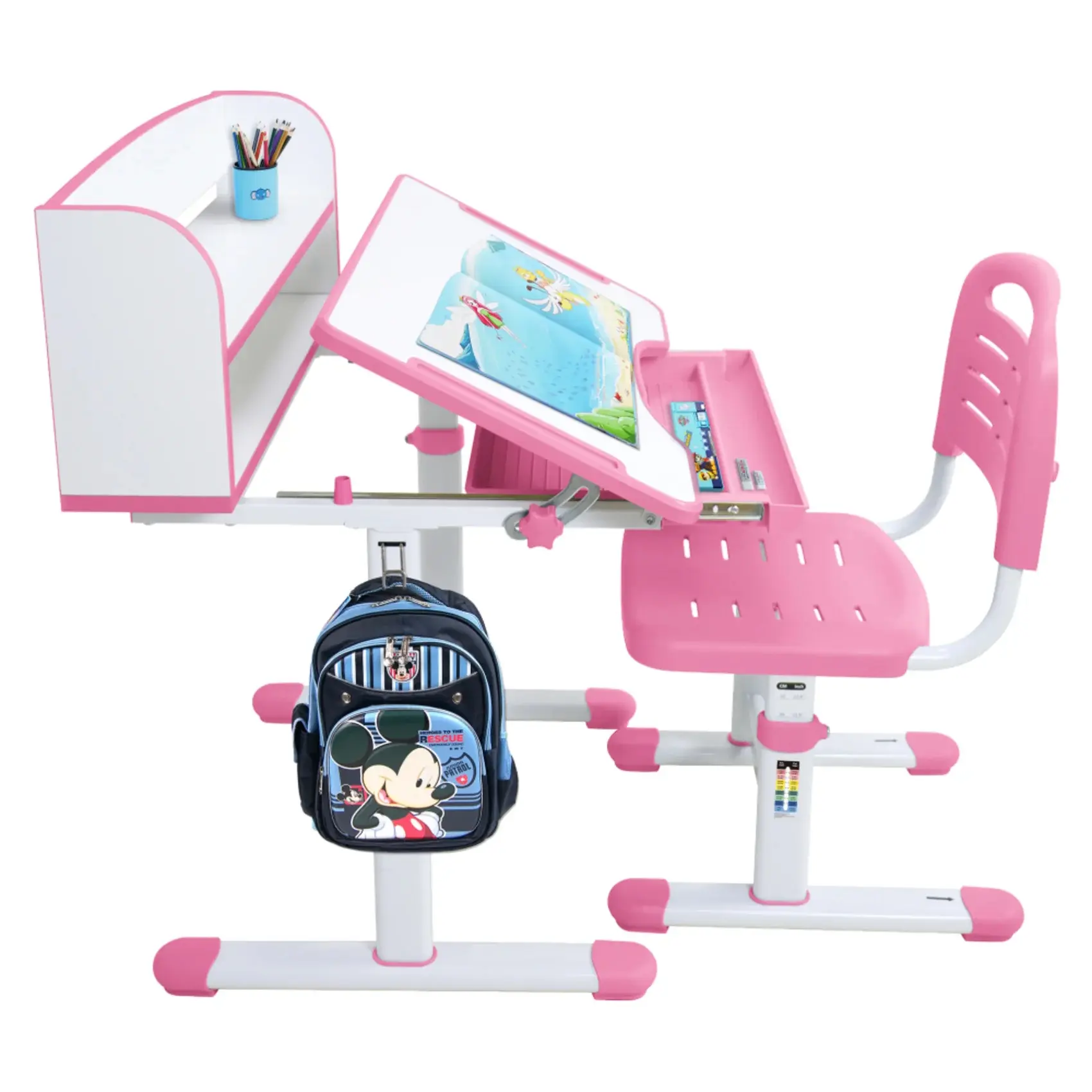 Set masa + scaun Tempo Kondela Zion (Pink/White) - 11