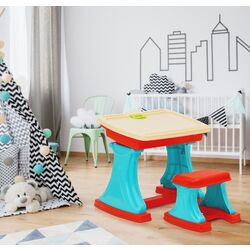 Set masa + scaun VidaXL 80343 (Blue/Red)