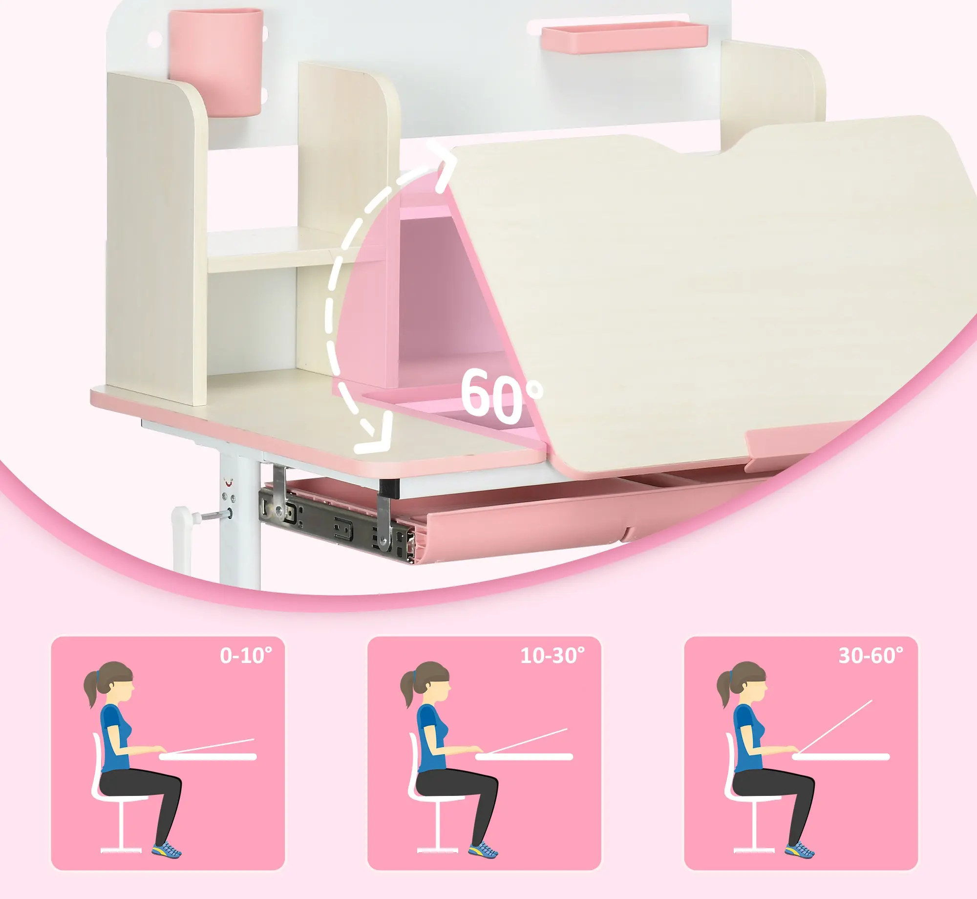 Set banca si scaun Zonekiz 312-088V00PK (Pink) - 5