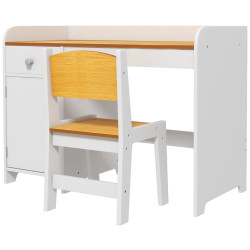Set banca si scaun Zonekiz 312-103V80WT (White/Natural) Thumb