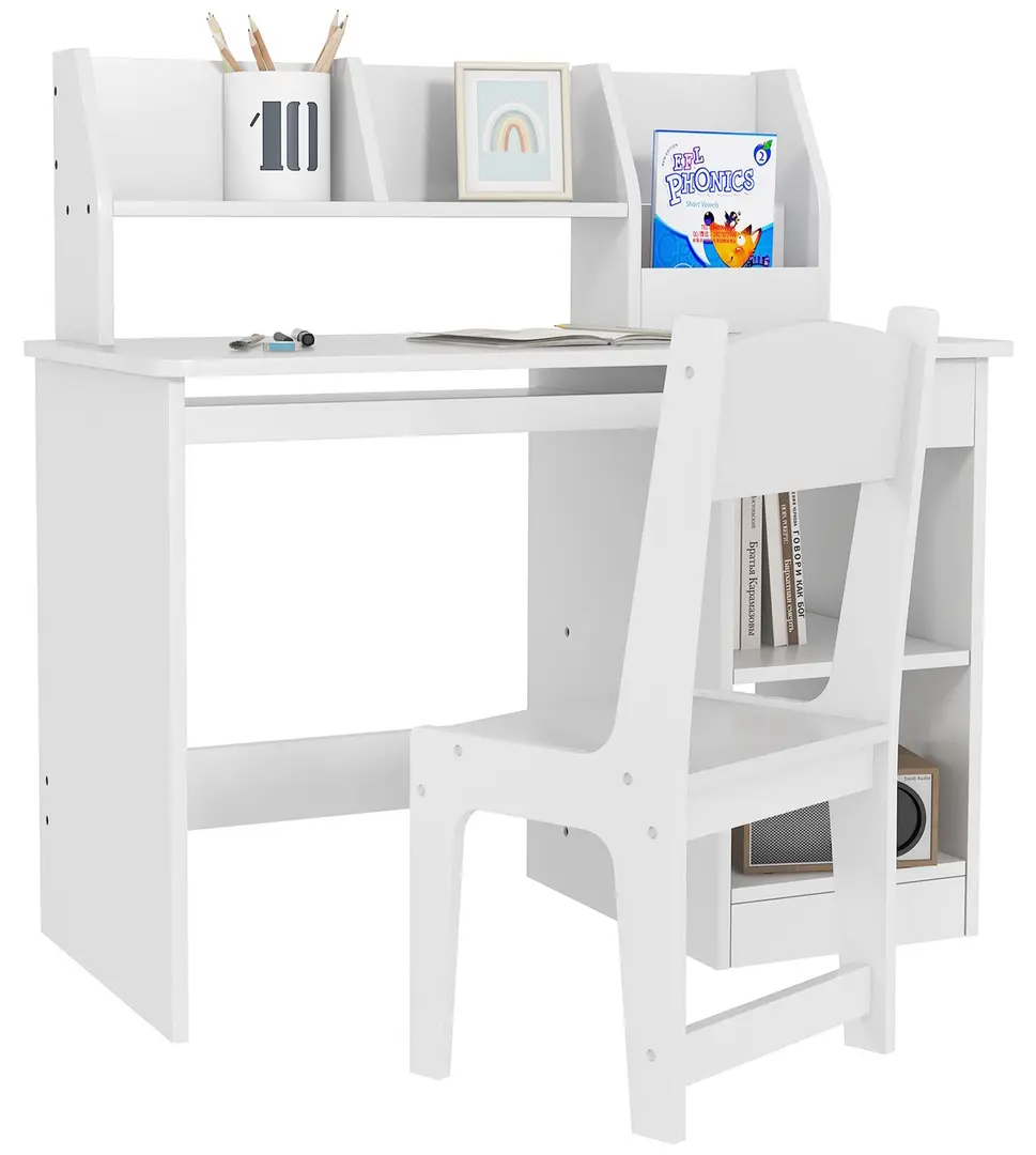 Набор парта со стулом Zonekiz 312-107V80WT (White)