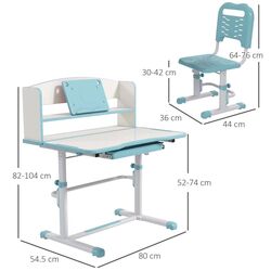 Set masa + scaun Zonekiz 312-106V80BU (Blue) Thumb