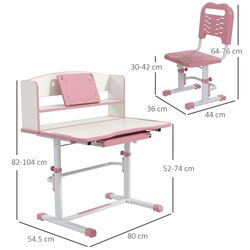 Set masa + scaun Zonekiz 312-106V80PK (Pink) Thumb