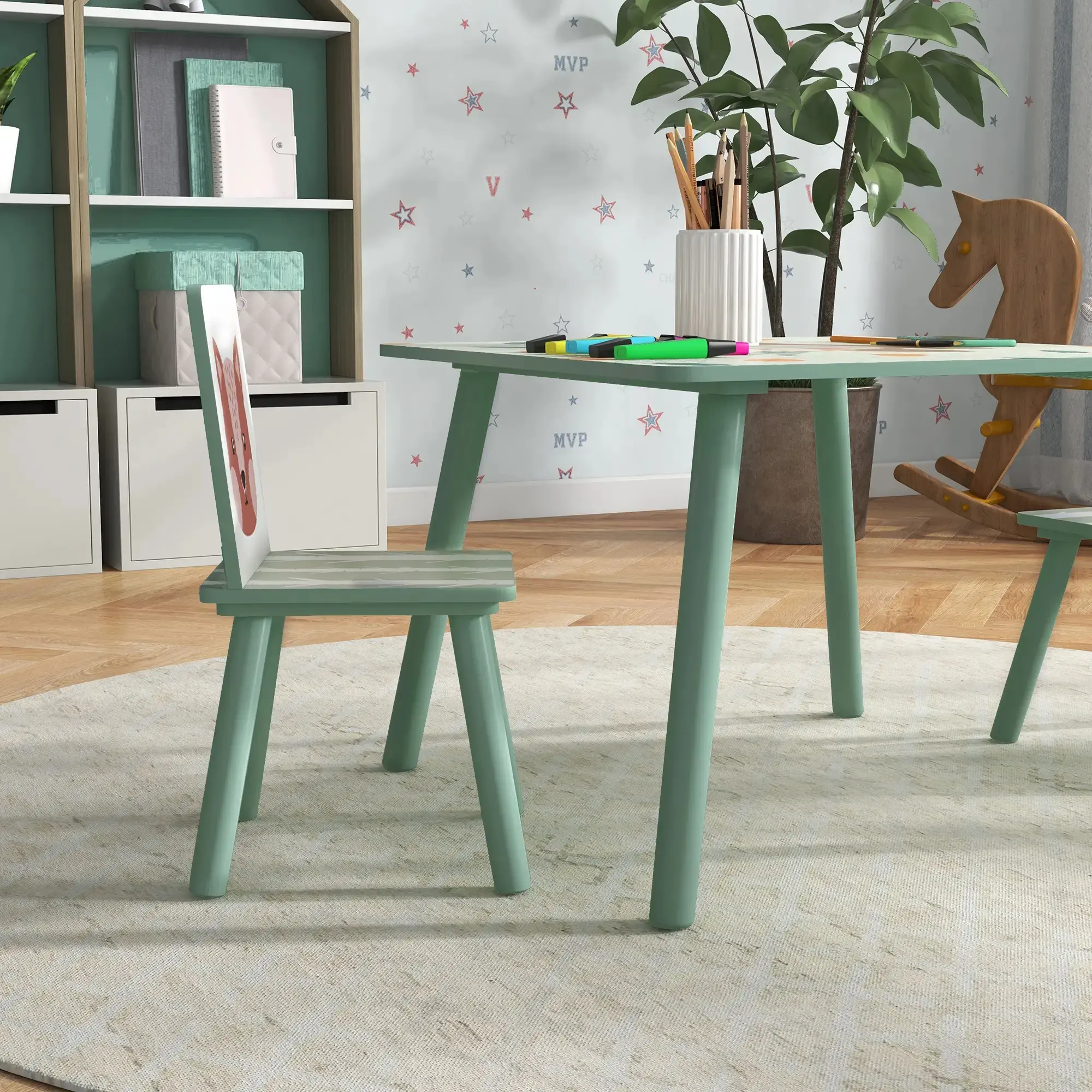 Set masa + 2 scaune Zonekiz 312-102V00GN (Green) - 4