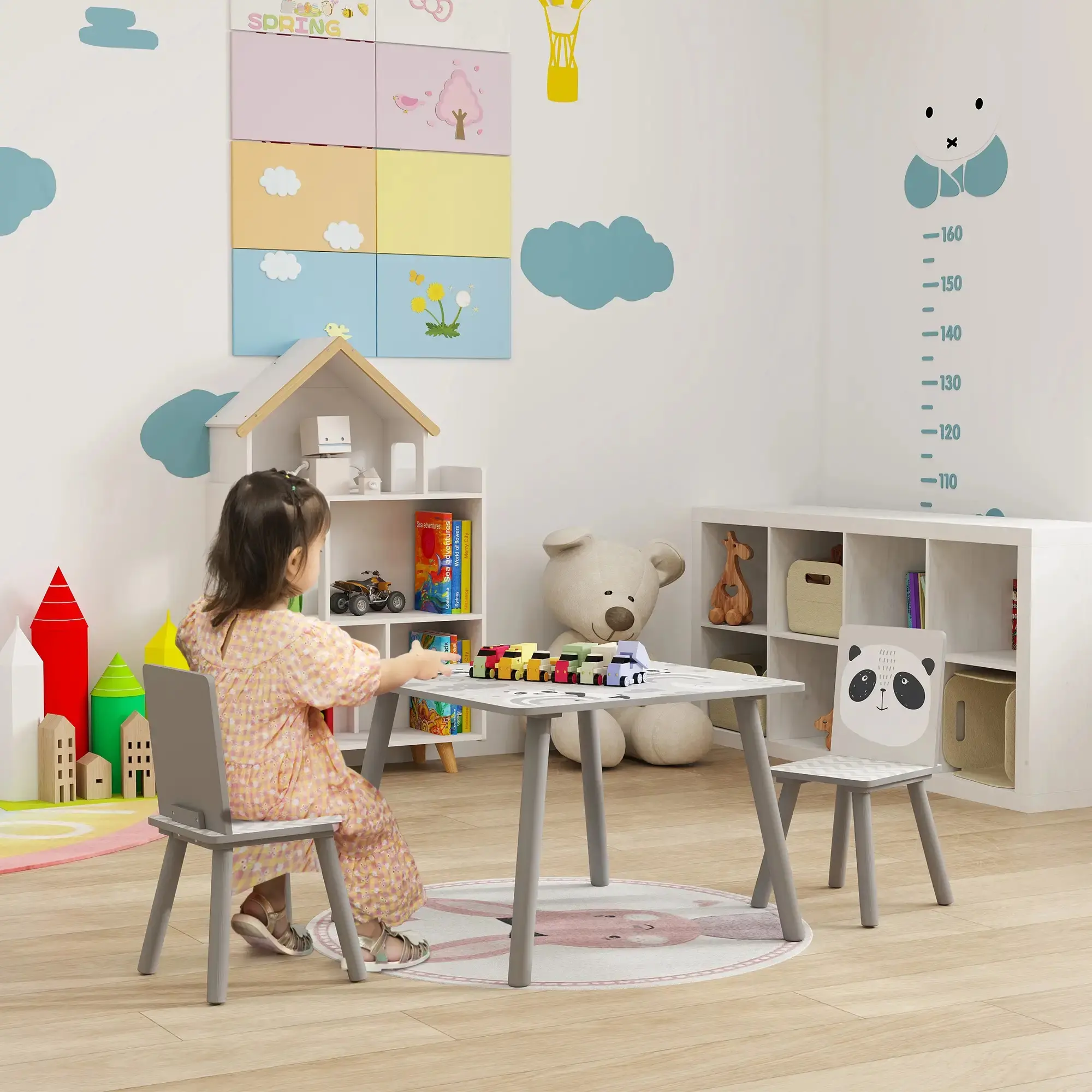 Set masa + 2 scaune Zonekiz 312-102V00GY (Grey) - 3