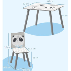 Set masa + 2 scaune Zonekiz 312-102V00GY (Grey) Thumb