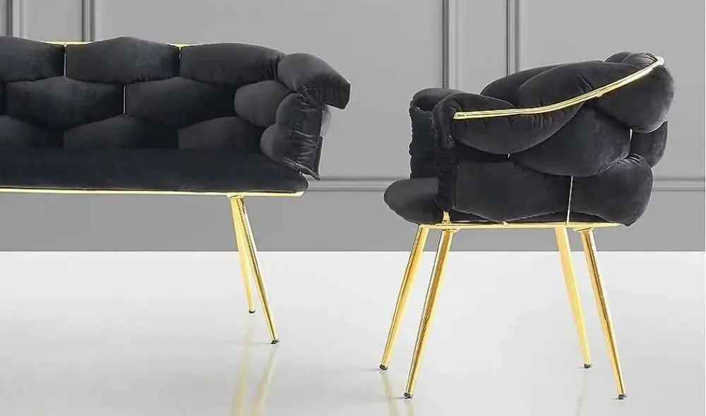 Set de mobila Casa Moora ADNSE2 (Black/Gold)