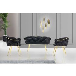 Набор мягкой мебели Casa Moora ADNSE2 (Black/Gold)