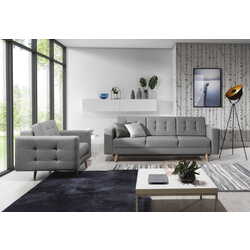 Set de mobila moale Eltap Asgard 3+1 Cover 87 (Gray) Thumb