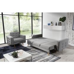 Set de mobila moale Eltap Asgard 3+1 Cover 87 (Gray) Thumb