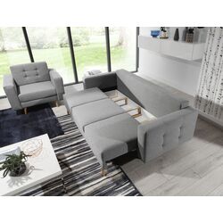 Set de mobila moale Eltap Asgard 3+1 Matt Velvet 68 (Burgundy) Thumb