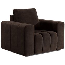 Set de mobila moale Eltap Lazaro 3+1+Pouf Dora 28 (Dark Brown) Thumb