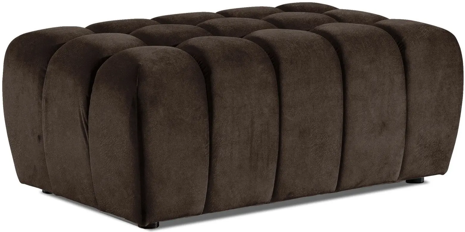 Set de mobila moale Eltap Lazaro 3+1+Pouf Dora 28 (Dark Brown)