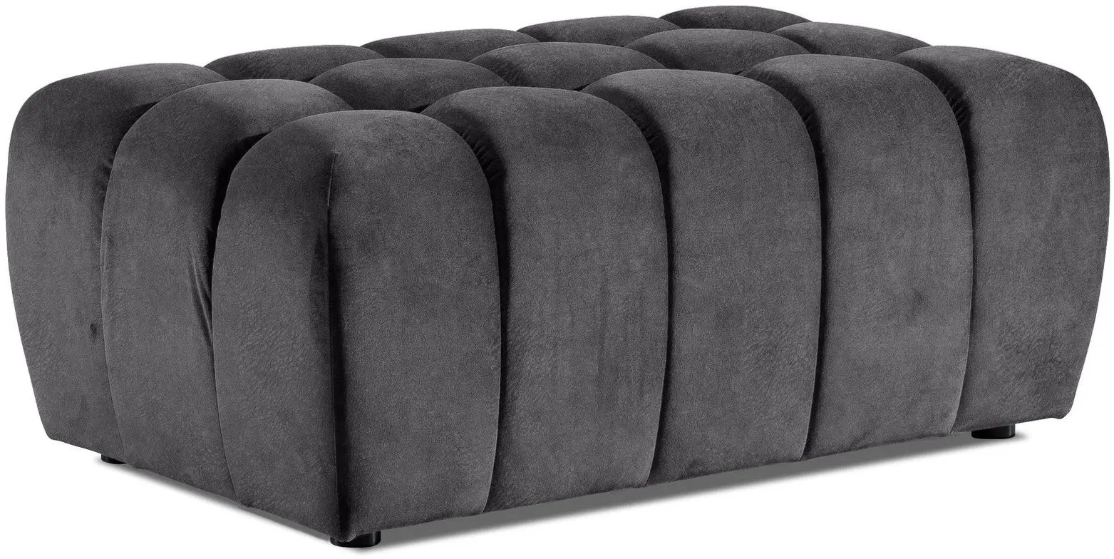 Set de mobila moale Eltap Lazaro 3+1+Pouf Dora 96 (Anthracite)