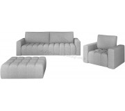 Набор мягкой мебели Eltap Lazaro 3+1+Pouf Grande 81 (Gray Light)