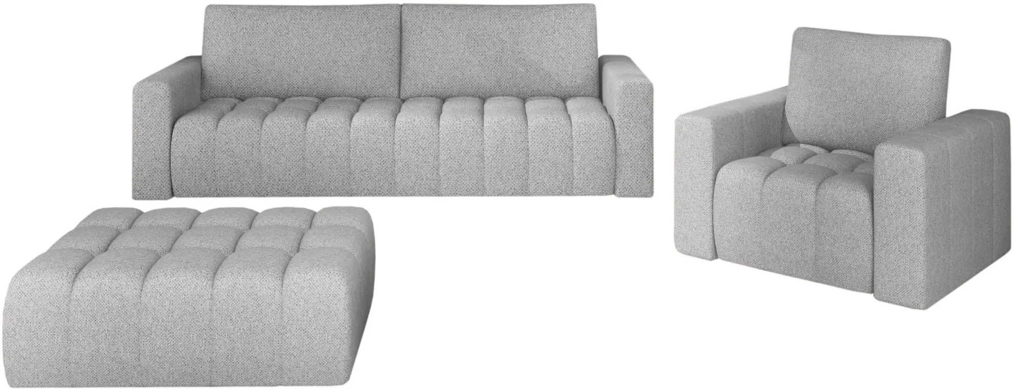Набор мягкой мебели Eltap Lazaro 3+1+Pouf Grande 81 (Gray Light)