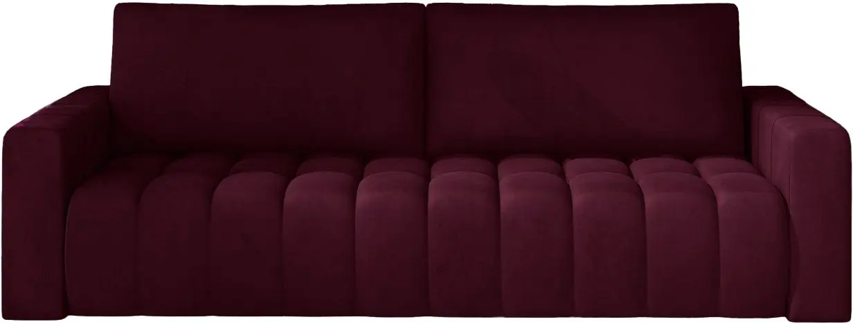 Set de mobila moale Eltap Lazaro 3+1+Pouf Matt Velvet 68 (Burgundy)