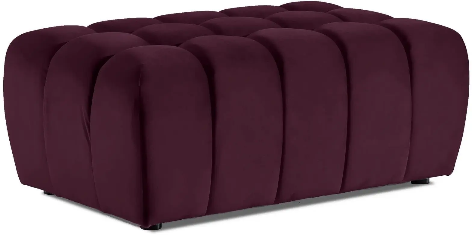 Set de mobila moale Eltap Lazaro 3+1+Pouf Matt Velvet 68 (Burgundy)