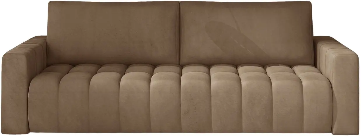 Set de mobila moale Eltap Lazaro 3+1+Pouf Monolith 09 (Brown Light)