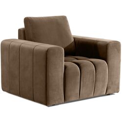 Set de mobila moale Eltap Lazaro 3+1+Pouf Monolith 09 (Brown Light) Thumb