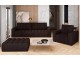 Set de mobila moale Eltap Lazaro 3+1+Pouf Monolith 29 (Brown Dark)