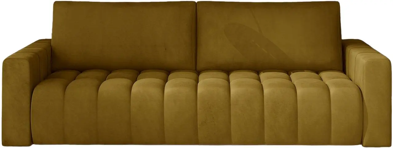 Set de mobila moale Eltap Lazaro 3+1+Pouf Monolith 48 (Mustard)