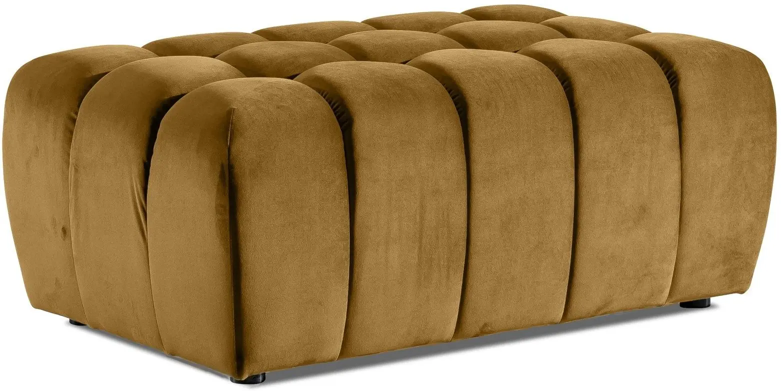 Set de mobila moale Eltap Lazaro 3+1+Pouf Monolith 48 (Mustard)