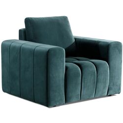 Set de mobila moale Eltap Lazaro 3+1+Pouf Monolith 76 (Gray-Blue) Thumb