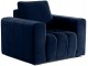 Set de mobila moale Eltap Lazaro 3+1+Pouf Monolith 79 (Dark Blue)