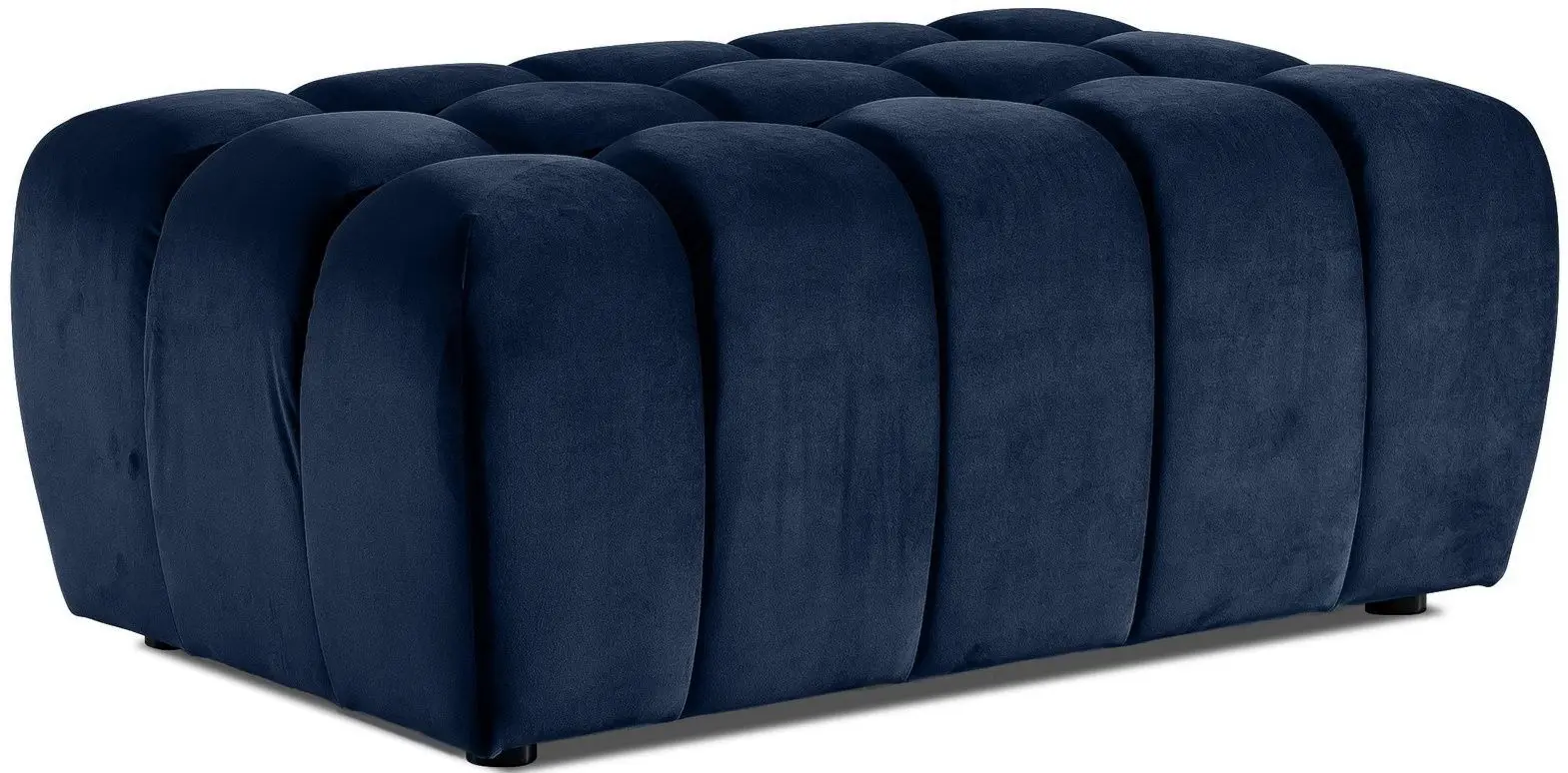 Set de mobila moale Eltap Lazaro 3+1+Pouf Monolith 79 (Dark Blue)
