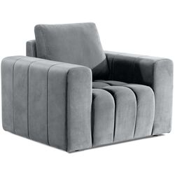 Set de mobila moale Eltap Lazaro 3+1+Pouf Monolith 84 (Gray Light) Thumb